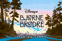 Brother Bear + The Lion King title screen for GameBoy Advance